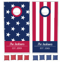 4th of July patriotic red white blue family name