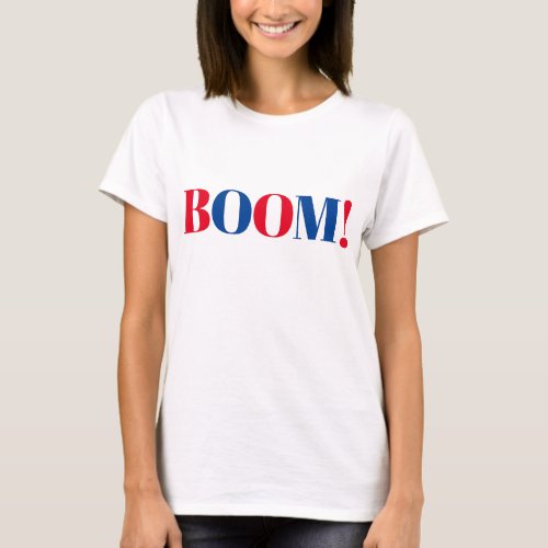 4th of July Patriotic Red White Blue Firework Boom T_Shirt