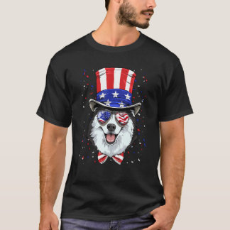 4th of July Patriotic Siberian Husky American USA T-Shirt