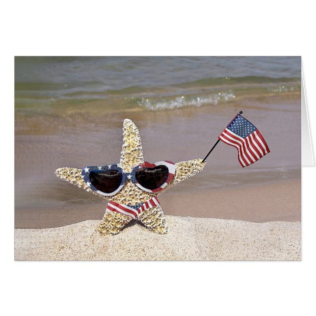 4th Of July Patriotic Starfish (Front Horizontal)