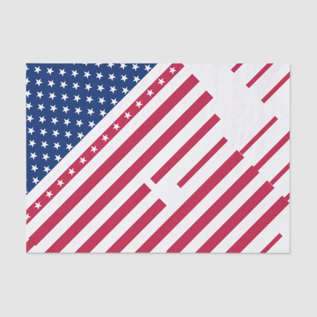 4th of July Patriotic Stars and Stripes Gift Wrap Tissue Paper (Front)