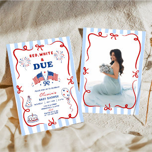 4th of July Patriotic Theme Baby Shower Invite