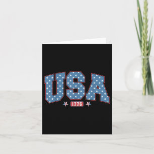 4th Of July Patriotic Us Flag Usa Est 1776 Card