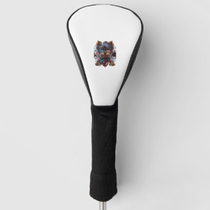 4th of July Patriotic Yorkie Dog US Flag Golf Head Cover