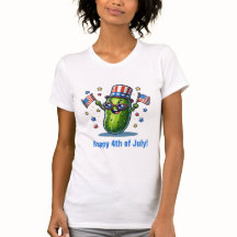 4Th of July Pickle Cartoon Character