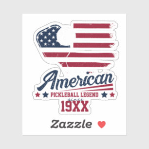 4th of July Pickleball USA Independence Day Gift Sticker