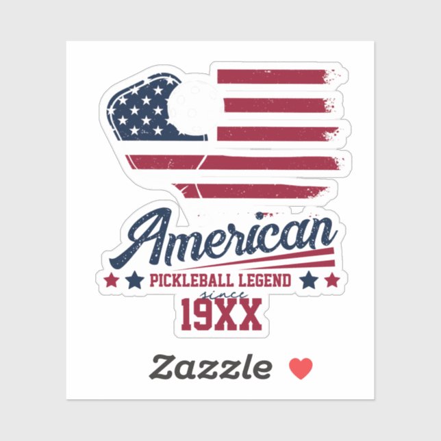 4th of July Pickleball USA Independence Day Gift Sticker (Sheet)