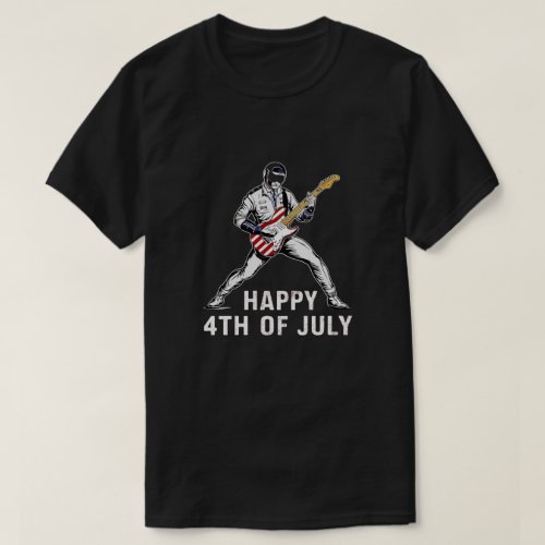 4th of July pilot in a dynamic pose T_Shirt