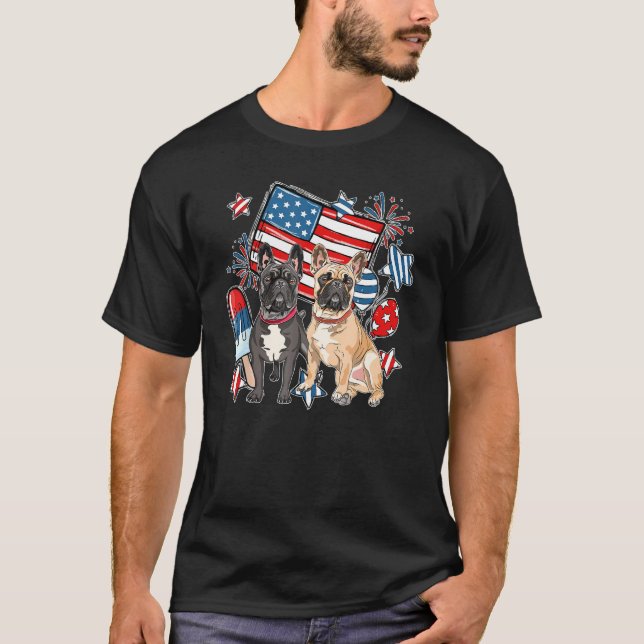 4th Of July Pitbull Dog Independence Day Patriotic T-Shirt (Front)
