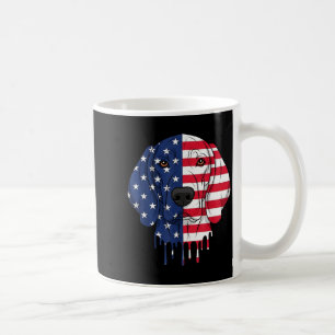 4th Of July Plott Hound Dog Aaamerican Flag Coffee Mug