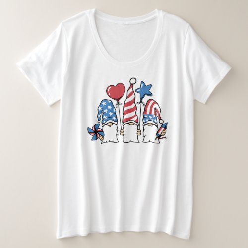 4th of July Plus Size T_Shirt