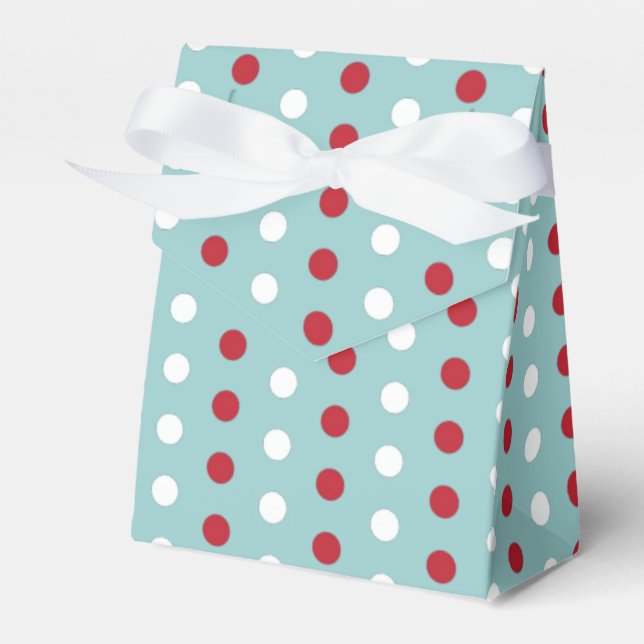 4th of July Polka Dot Pattern Favor Box (Front Side)