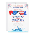 4th of July Pool Party Invitation