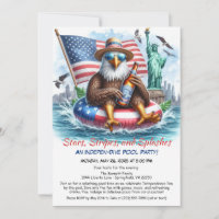 4th of July Pool Party Invitation
