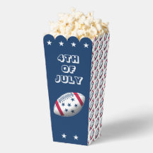 4th of July Popcorn Favor Box