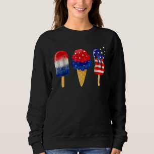 4th Of July Popsicle American Flag Patriotic Summe Sweatshirt