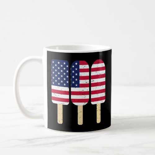 4th Of July Popsicle Patriotic American Flag Memor Coffee Mug