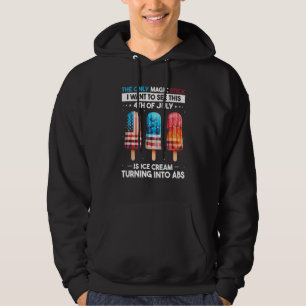 4th of July Popsicle Quote for US Flag Ice Cream 1 Hoodie