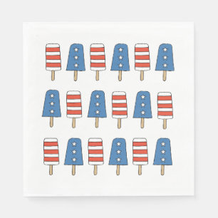 4th of July Popsicles 4th of July Independence Day Napkins