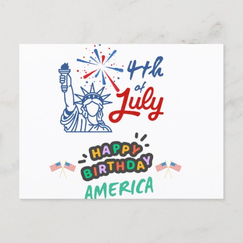 4th of July  Postcard