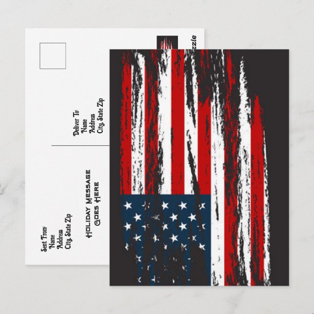4th of July Postcard USA Independence Day (Front/Back)