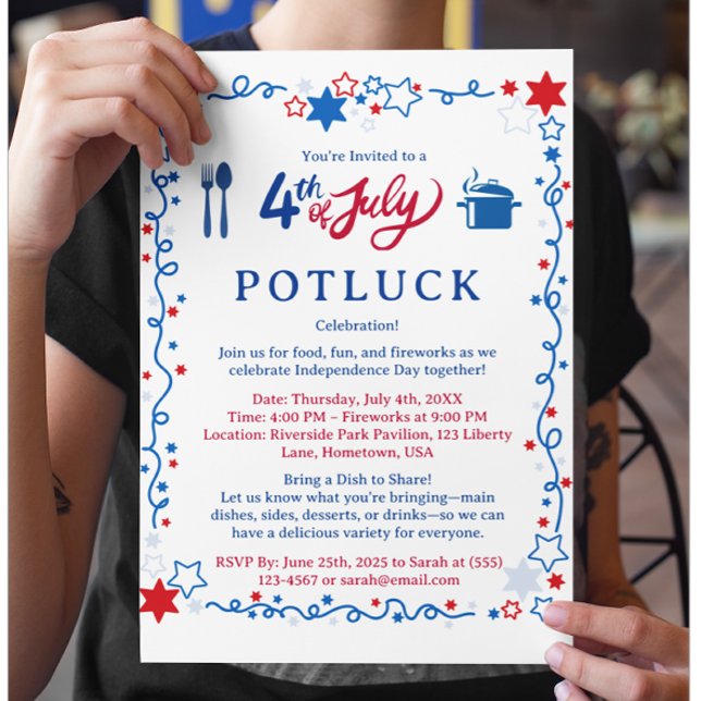 4th of July Potluck  Flyer (Creator Uploaded)