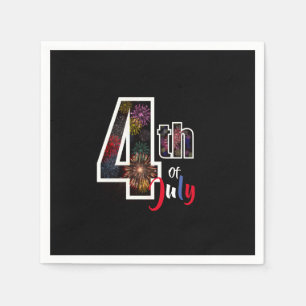 4th of July pretty fireworks Napkins