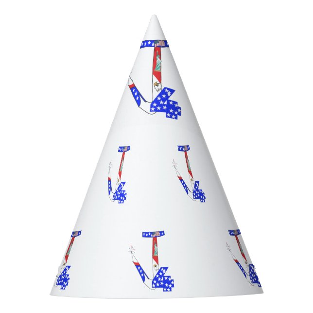 4th of July Products - Keychains, Hats, Flags etc Party Hat (Front)