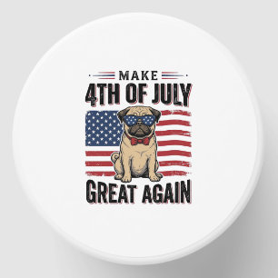 4th of July Pug Patriotic Vintage Shirt Design_1 Mini Candle Favors