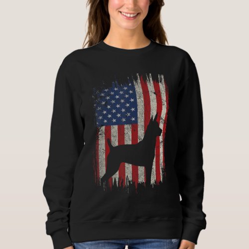 4th Of July Rat Terrier American Flag Patriotic Do Sweatshirt