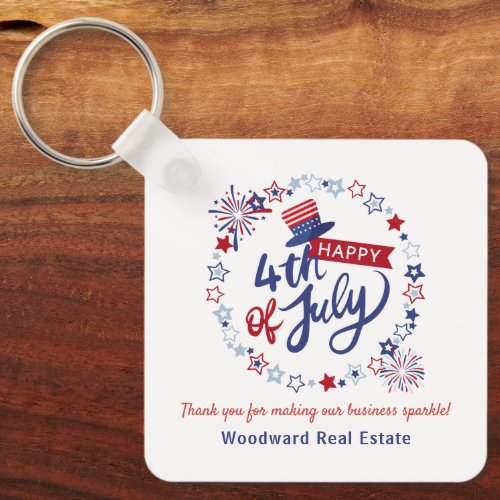 4th of July  Real Estate Budget Personalized  Keychain