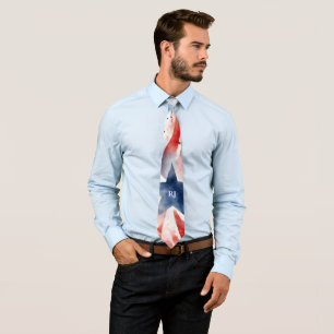 4th of July Red and Blue Neck Tie