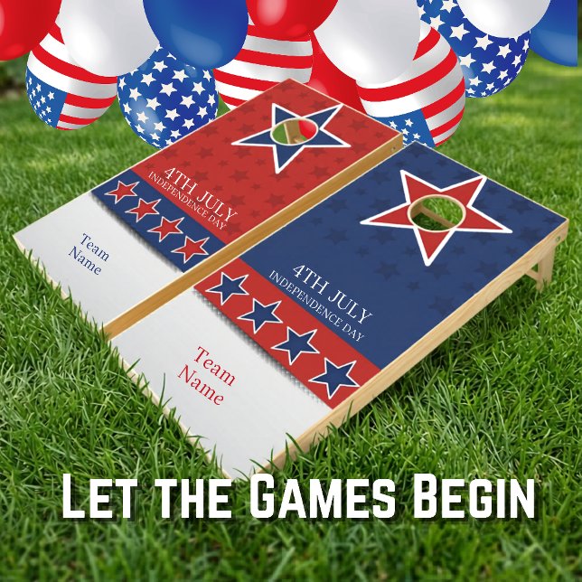 4th of July, Red White and Blue Cornhole Game (Creator Uploaded)