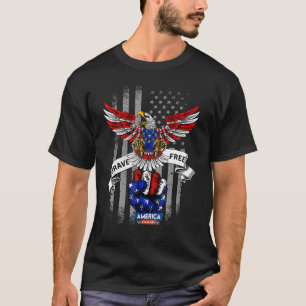4th of July Red White and Blue Eagle Sunglasses US T-Shirt