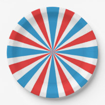 4th Of July Red, White, and Blue Sunburst