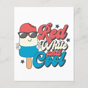 4th Of July Red White And Cool Popsicles  Flyer