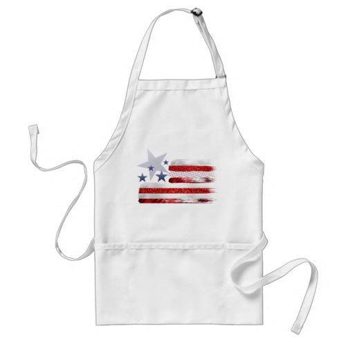 4th of July red white blue apron 