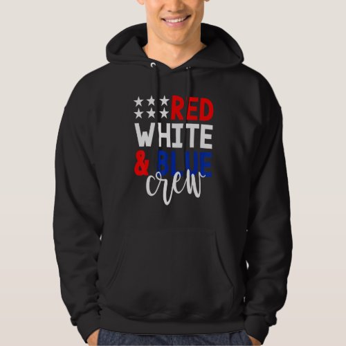 4th Of July Red White Blue Crew Hoodie