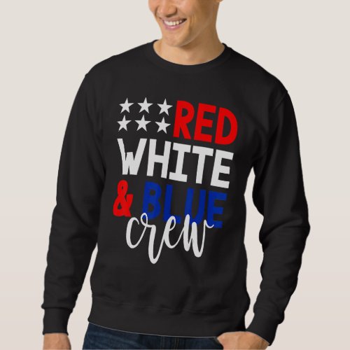 4th Of July Red White Blue Crew Sweatshirt