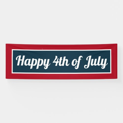 4th of July Red White Blue Party Banner