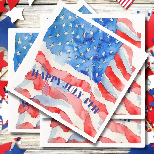 4th of July Red White Blue Stars  Napkins (Creator Uploaded)