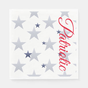 4th of July, red, white, blue stars patriotic Napkins