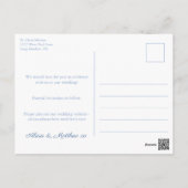 4th Of July Red White Blue Wedding Save The Date Postcard (Back)