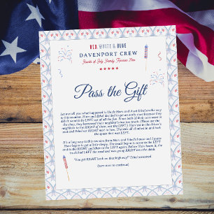 4th of July Reunion Pass The Gift Game Flyer