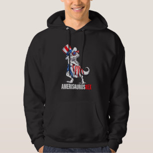 4th Of July Rex Dinosaur Amerisaurus Rex Boys Kids Hoodie