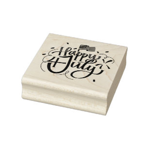 4th of July  Rubber Stamp