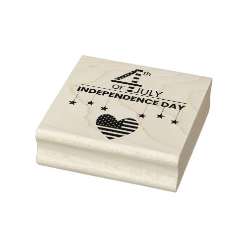 4th of July  Rubber Stamp