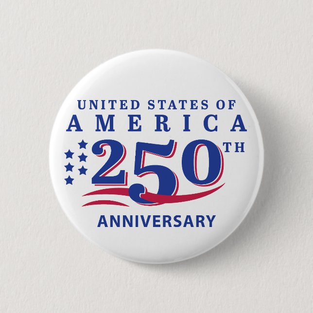 4th of July Scramble America 250th Anniversary Button (Front)