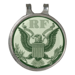 4th of July Scramble Vintage Dollar Bill Monogram Golf Hat Clip