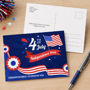 4th of July Semiquincentennial Celebration 2026 Postcard